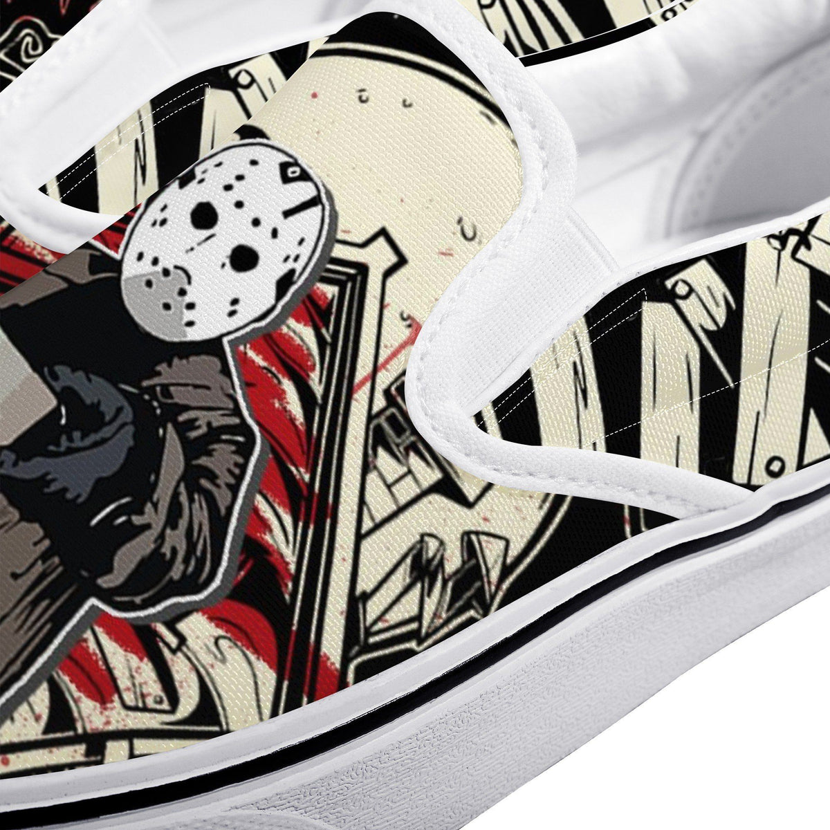 Friday The 13th Custom Vans Slip On Shoes