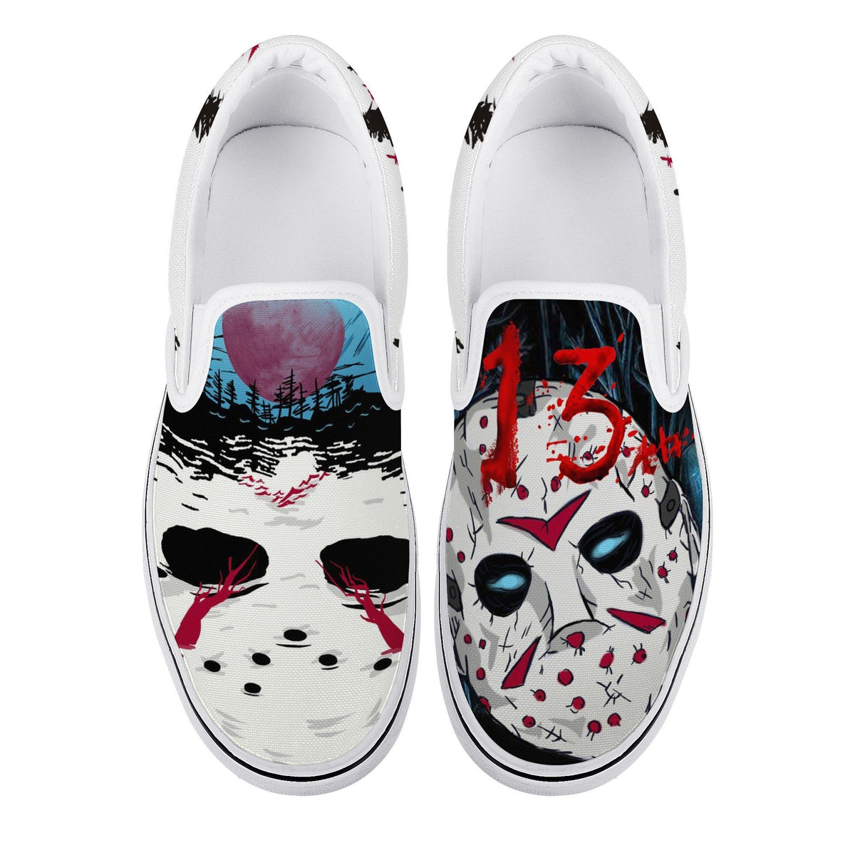 Friday The 13th Custom Vans Slip On Shoes