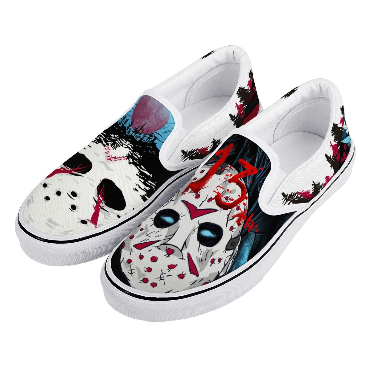 Friday The 13th Custom Vans Slip On Shoes