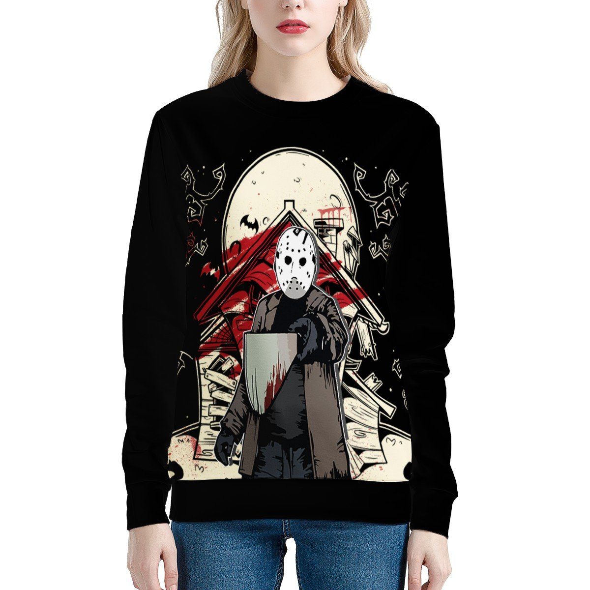 Friday The 13th Sweatshirt Sweatshirt, Horror, Jason Voorhees noxfan Women M 