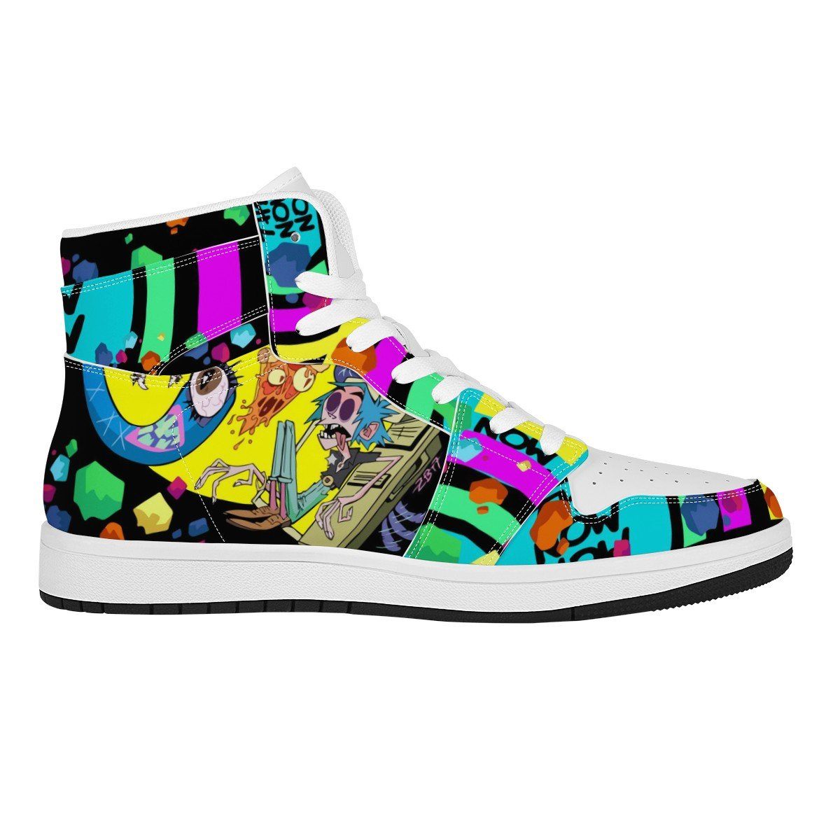 Gorillaz High Top Leather Sneaker Custom Jordan 1, Rapper, Gorillaz noxfan 