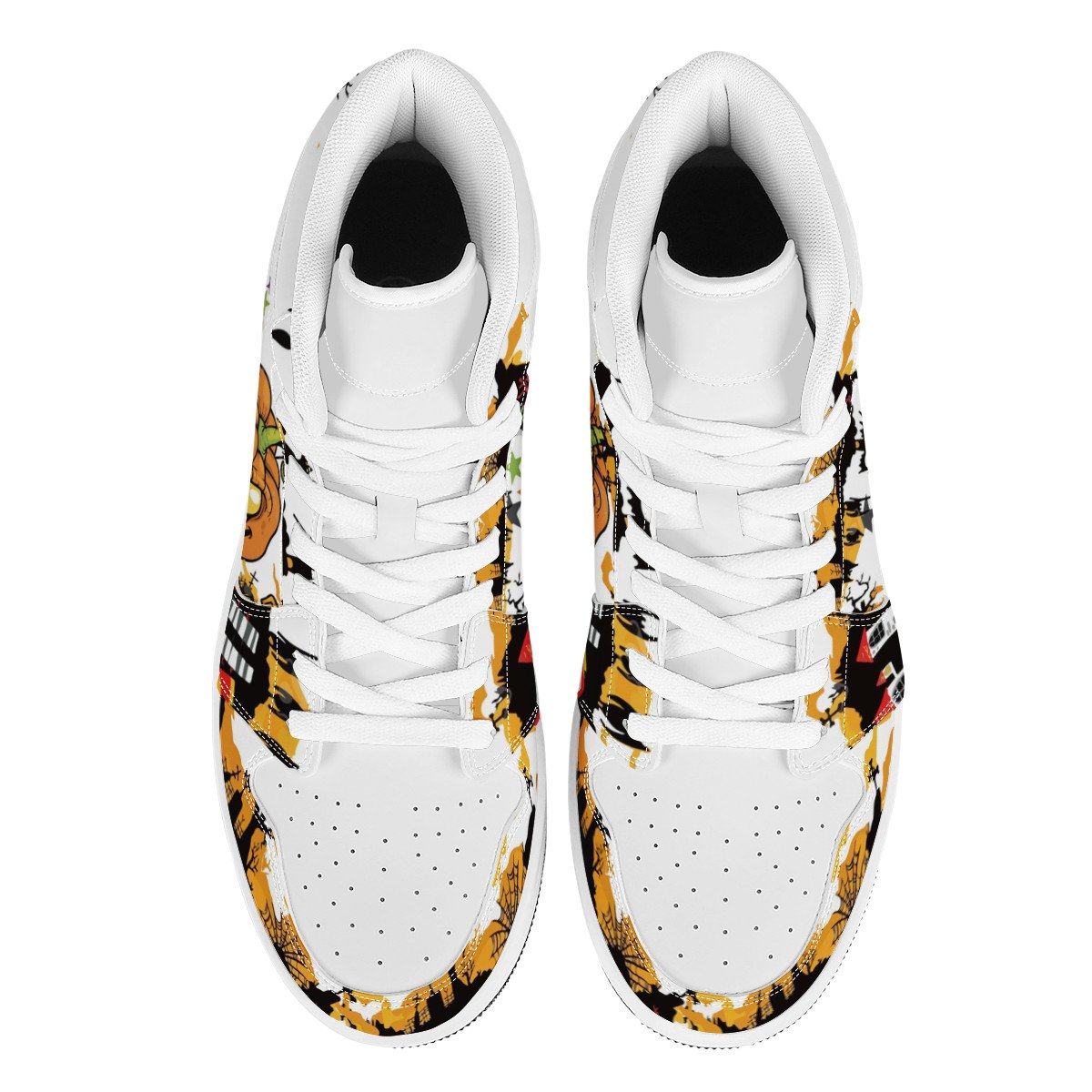 Halloween High Top Leather Sneaker Custom Jordan 1, Horror, HALLOWEEN noxfan 