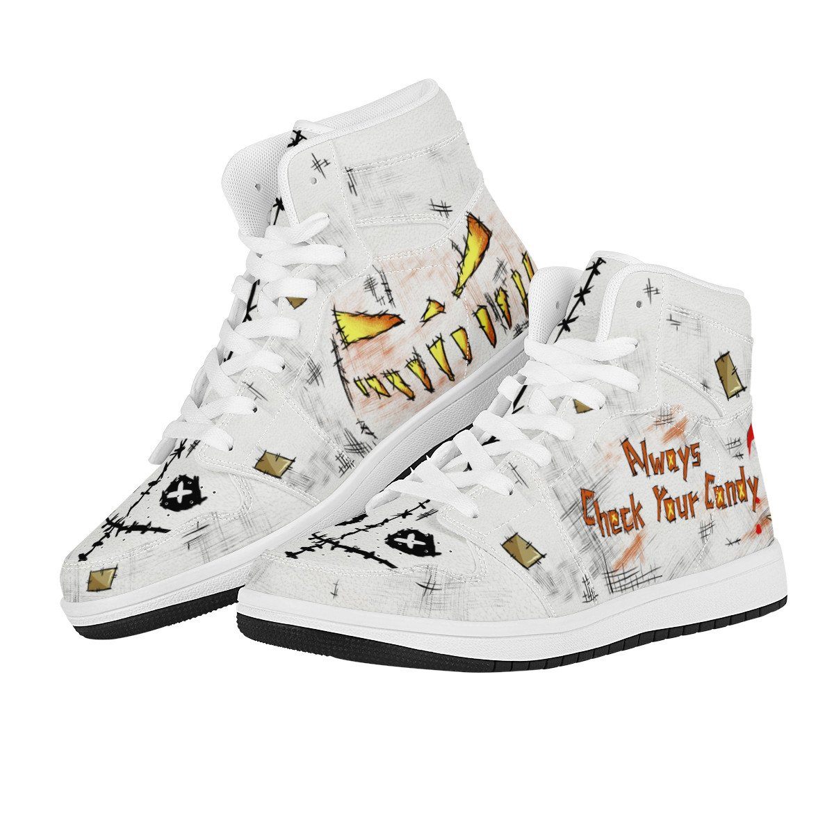 Halloween High Top Leather Sneaker Custom Jordan 1, Horror, HALLOWEEN noxfan 