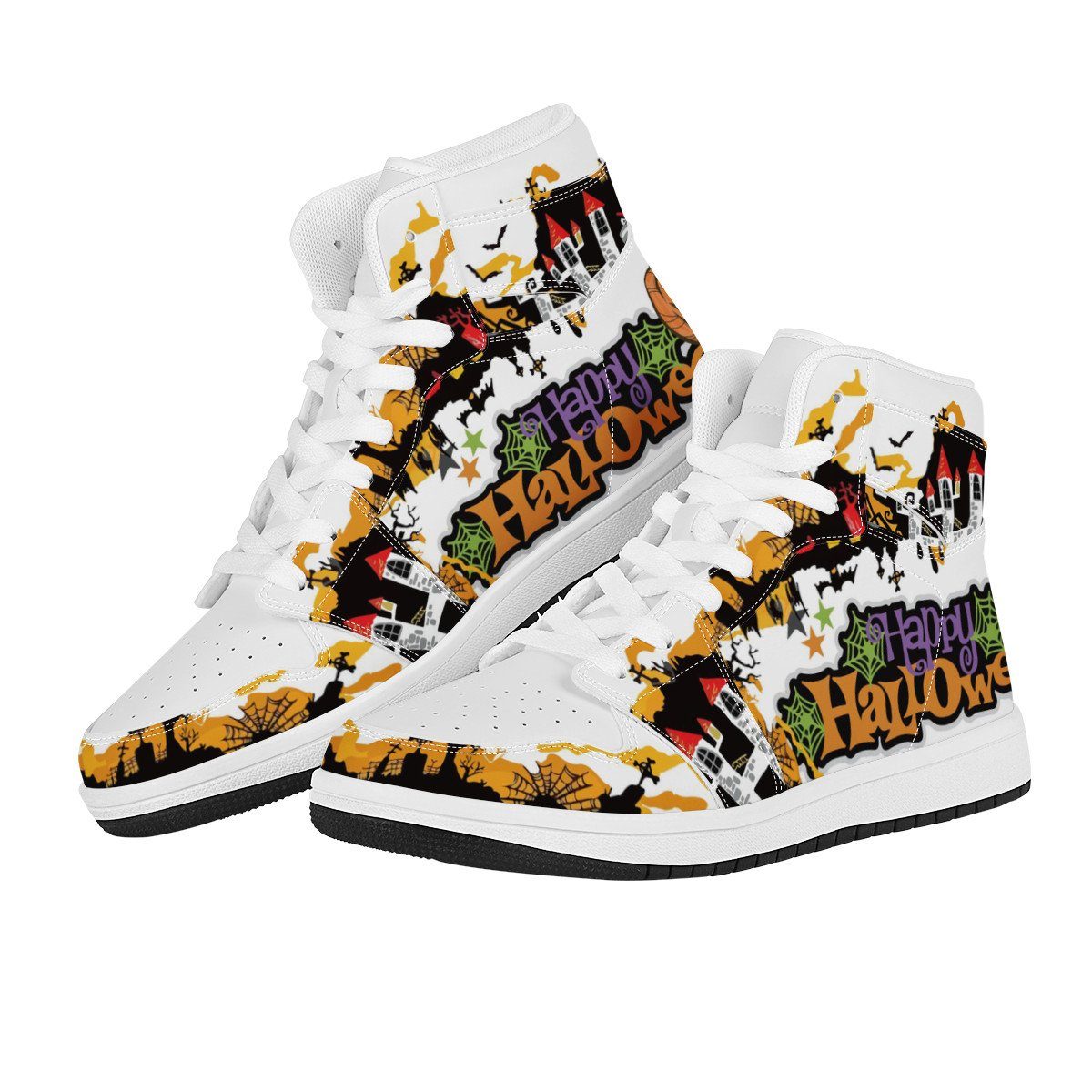 Halloween High Top Leather Sneaker Custom Jordan 1, Horror, HALLOWEEN noxfan 
