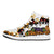 Halloween High Top Leather Sneaker Custom Jordan 1, Horror, HALLOWEEN noxfan Women US5.5 (EU36) 