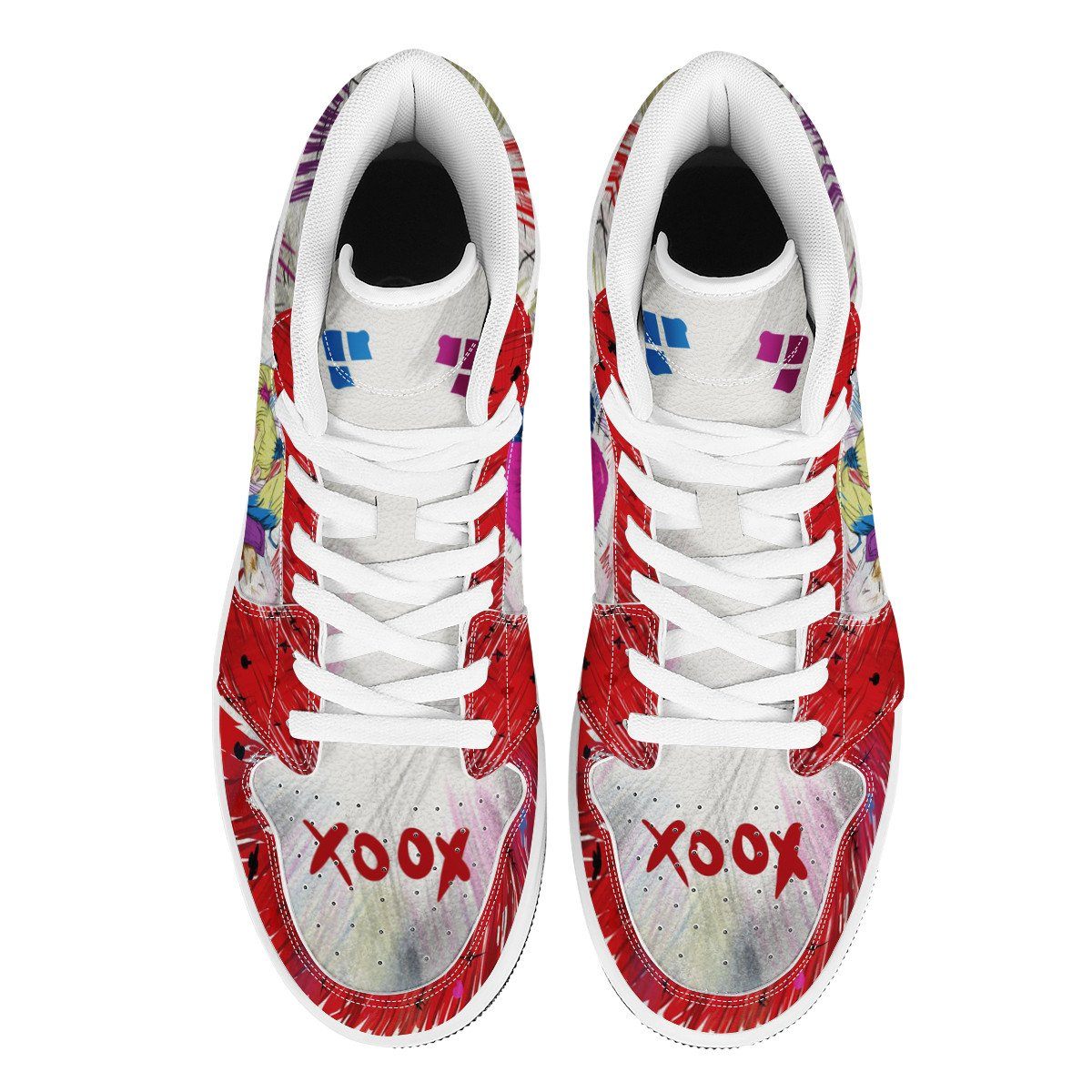 Harley Quinn High Top Leather Sneaker Custom Jordan 1, Harley Quinn noxfan 
