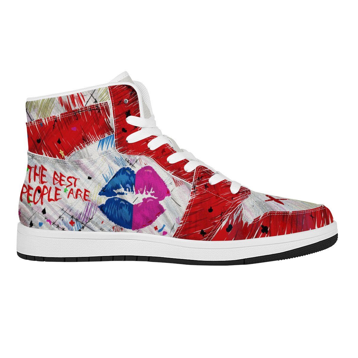 Harley Quinn High Top Leather Sneaker Custom Jordan 1, Harley Quinn noxfan 