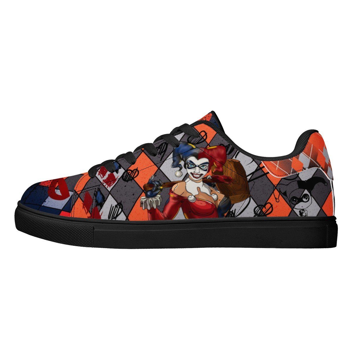 Harley Quinn Low Top Sneaker Stan Smith, Harley Quinn noxfan Women US6 (EU37) 
