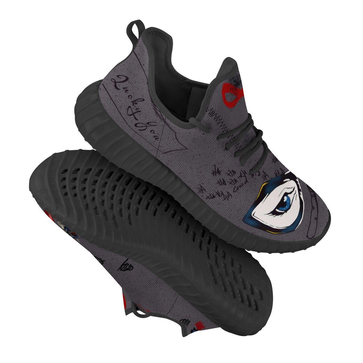 Harley Quinn Mesh Knit Sneaker Yeezy, Suicide Squad noxfan 