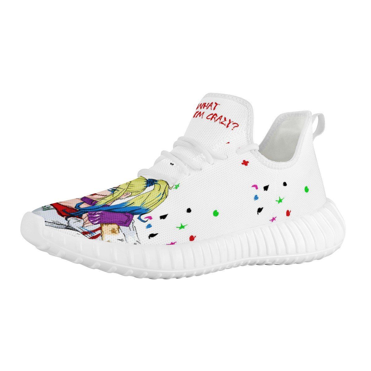 Harley Quinn Mesh Knit Sneaker Yeezy, Suicide Squad noxfan Women US5.5 (EU36) 