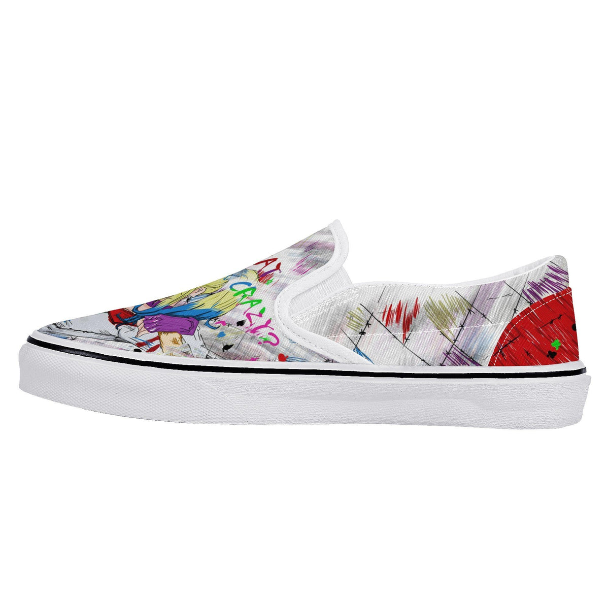 Harley Quinn Custom Vans Slip On Shoes