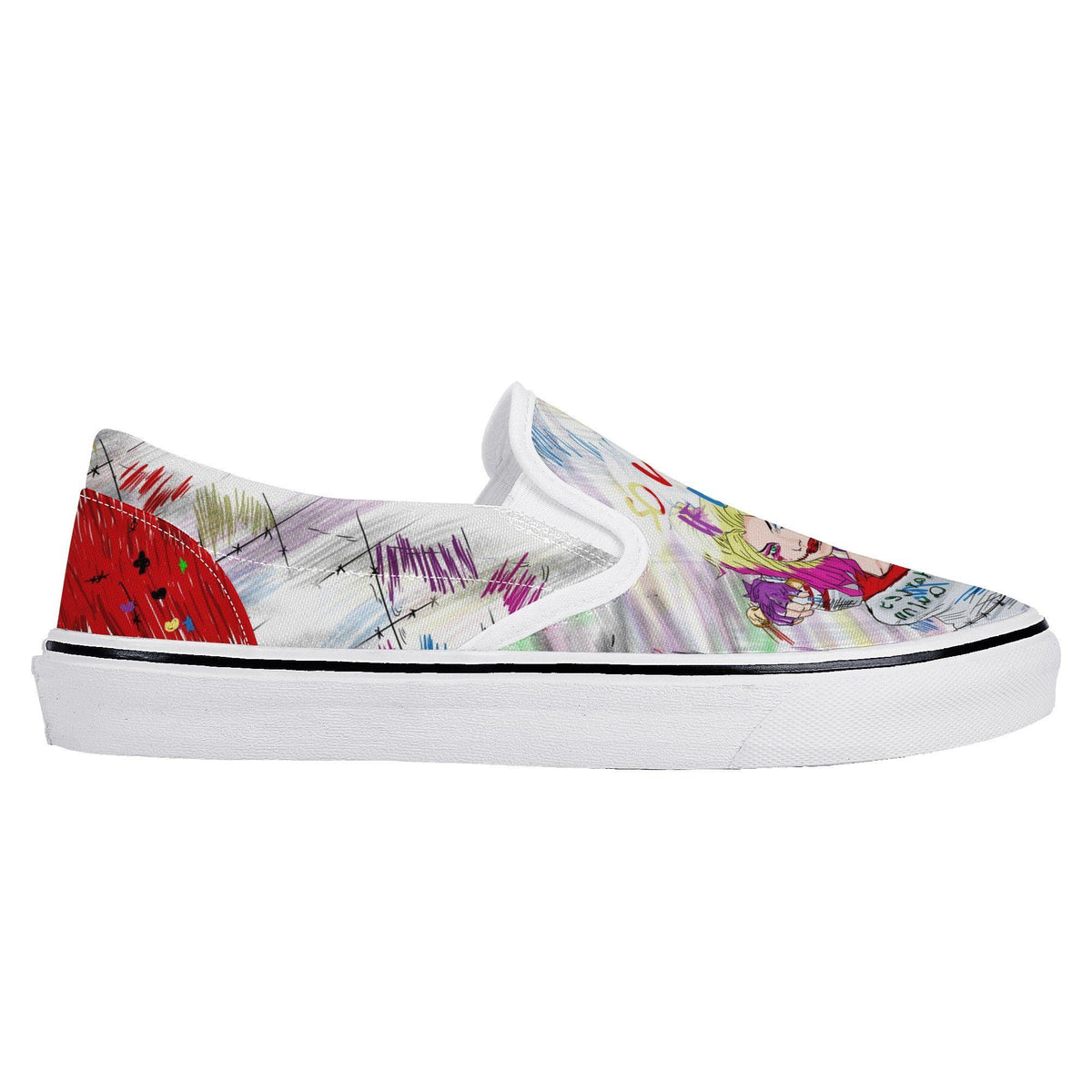 Harley Quinn Custom Vans Slip On Shoes