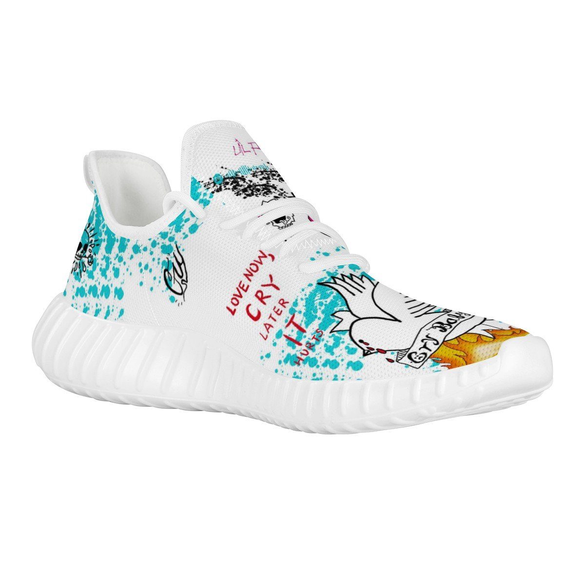 Hell Boy Mesh Knit Sneaker Yeezy, Rapper, Lil Peep noxfan 