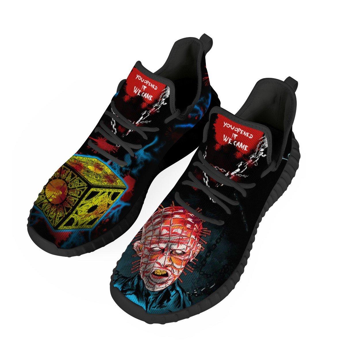 Hellraiser Mesh Knit Sneaker Yeezy, Horror, Hellraiser noxfan Women US5 (EU35) 