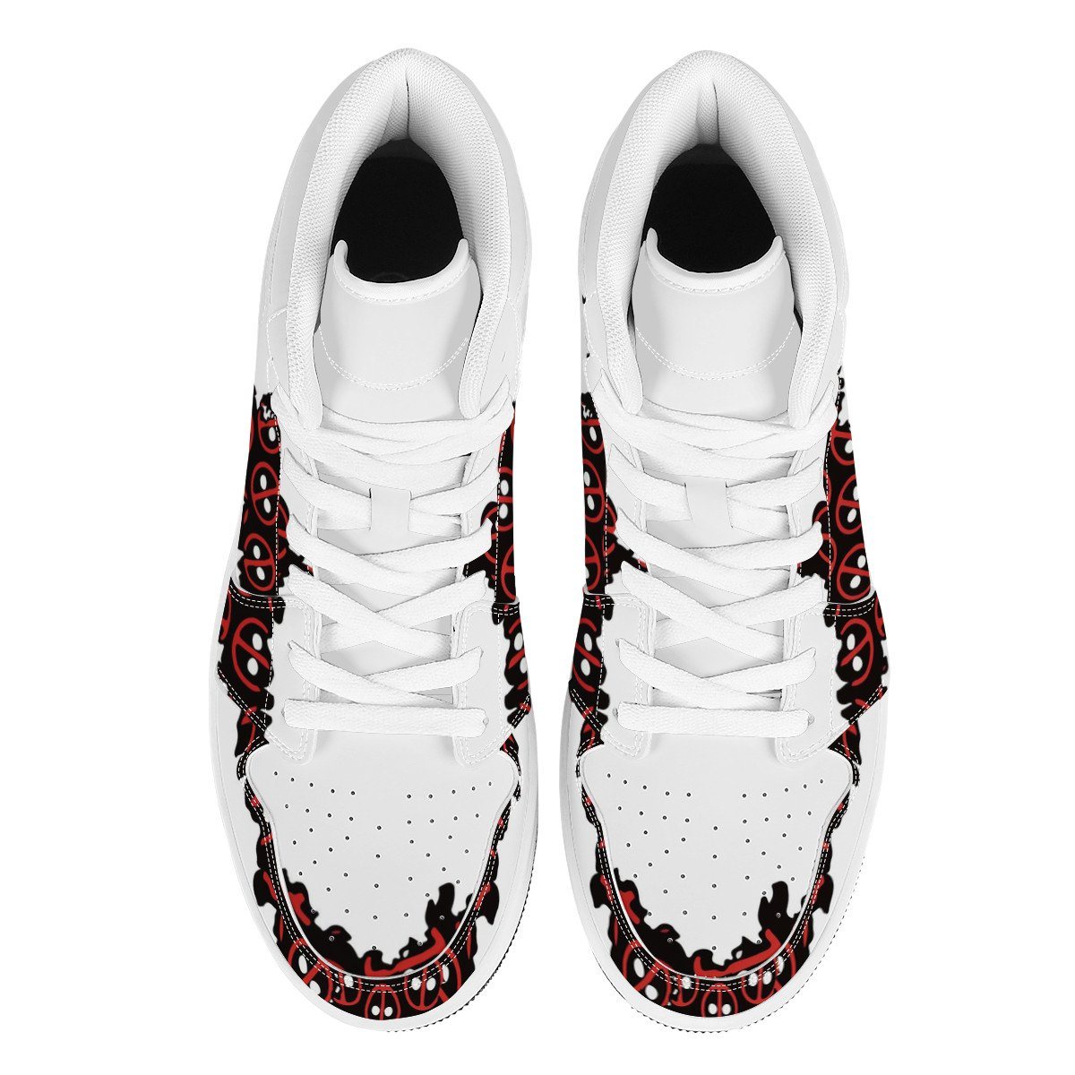 Hero High Top Leather Sneaker Custom Jordan 1, Deadpool noxfan 