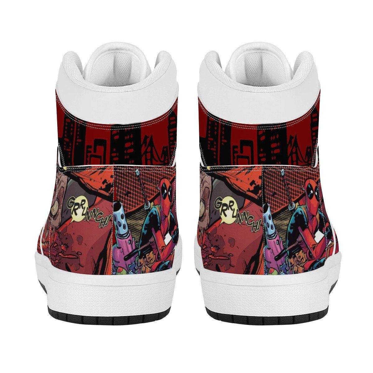 Hero High Top Leather Sneaker Custom Jordan 1, Deadpool noxfan 
