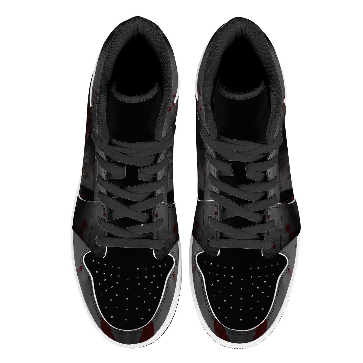 It High Top Leather Sneaker Custom Jordan 1, Horror, Pennywise noxfan 