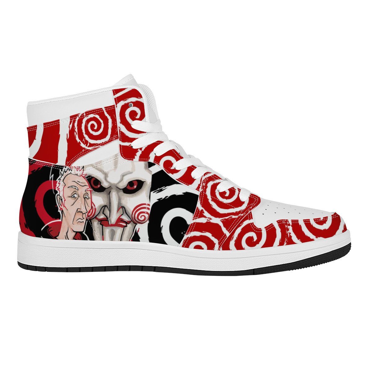 Jigsaw High Top Leather Sneaker Custom Jordan 1, Horror, Jigsaw noxfan 