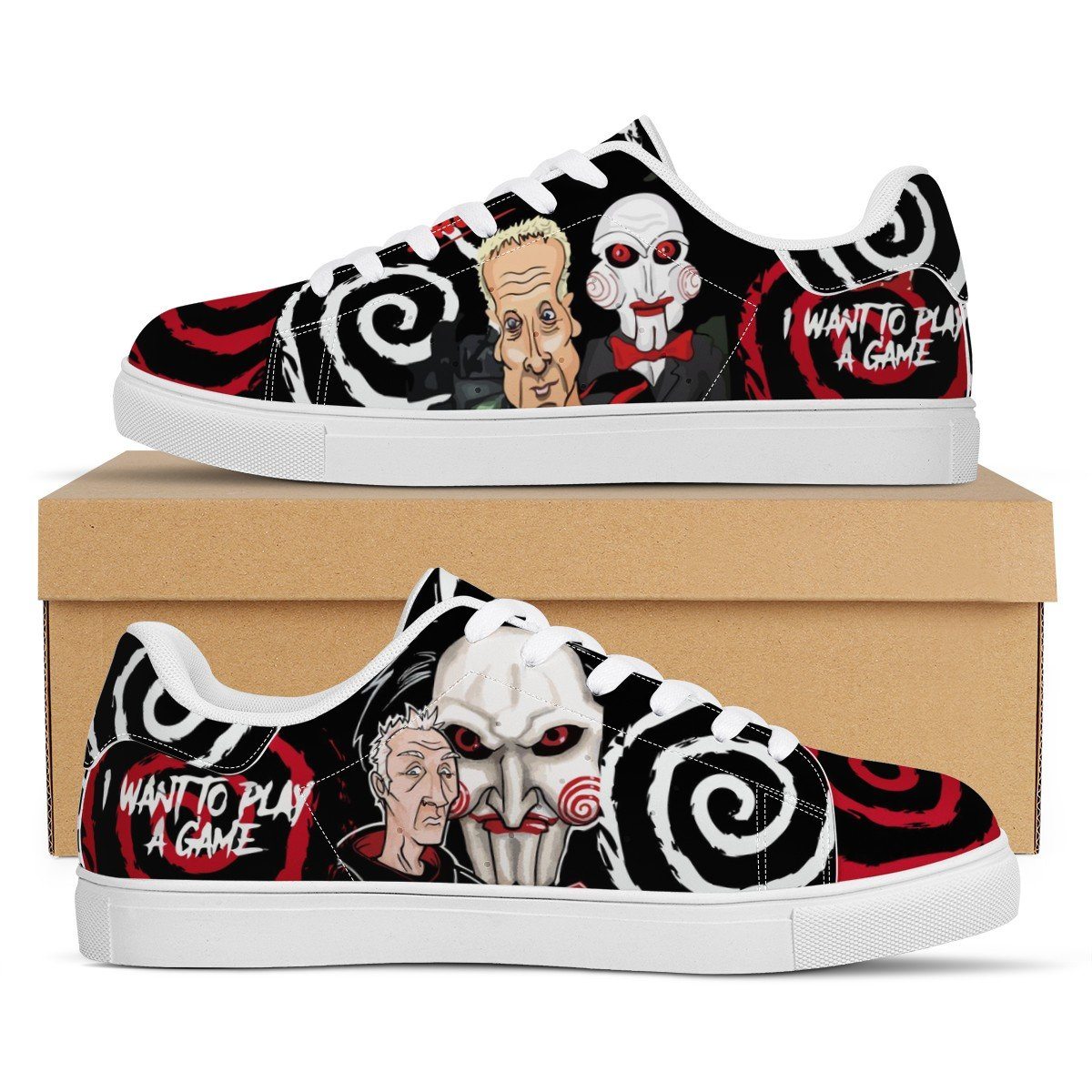 Jigsaw Low Top Sneaker Stan Smith, Horror, Jigsaw noxfan Women US5.5 (EU36) 