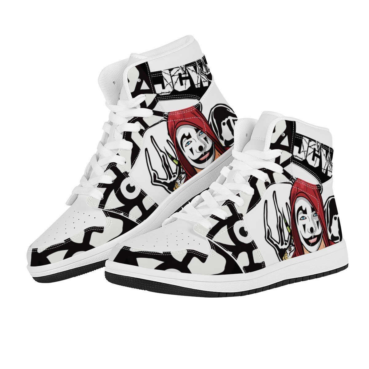 Juggalo High Top Leather Sneaker Custom Jordan 1, Juggalo noxfan 