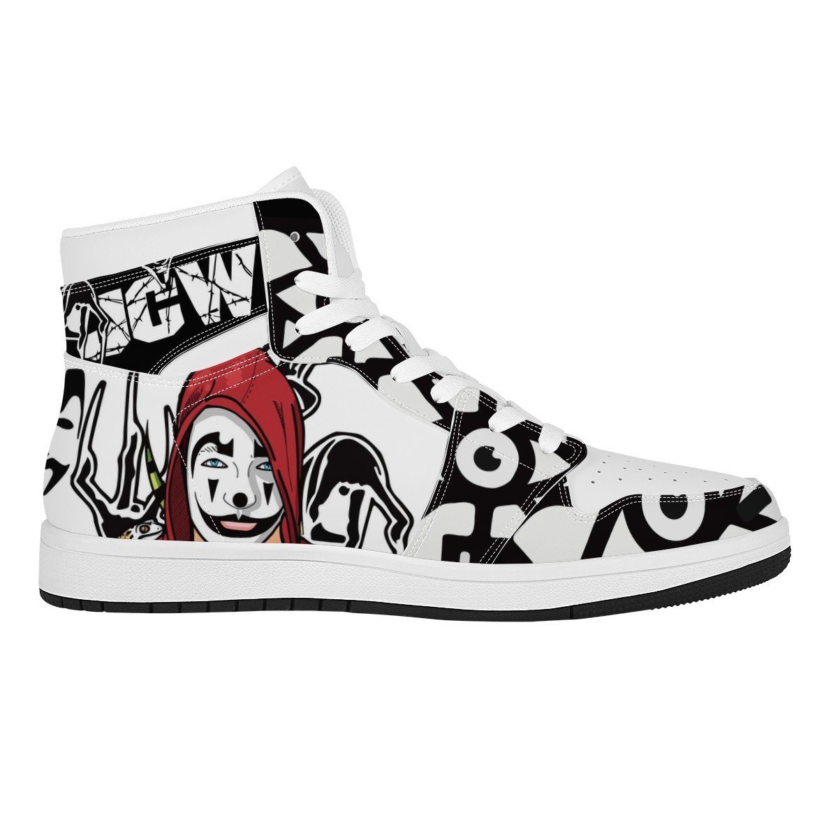 Juggalo High Top Leather Sneaker Custom Jordan 1, Juggalo noxfan 