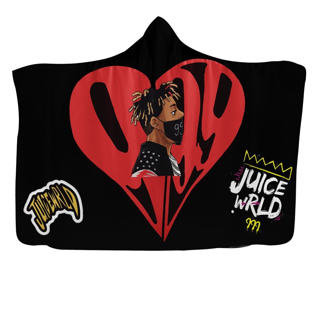 Juice Wrld 999 Hooded Blanket Hooded Blanket, Rapper, Juice Wrld noxfan 