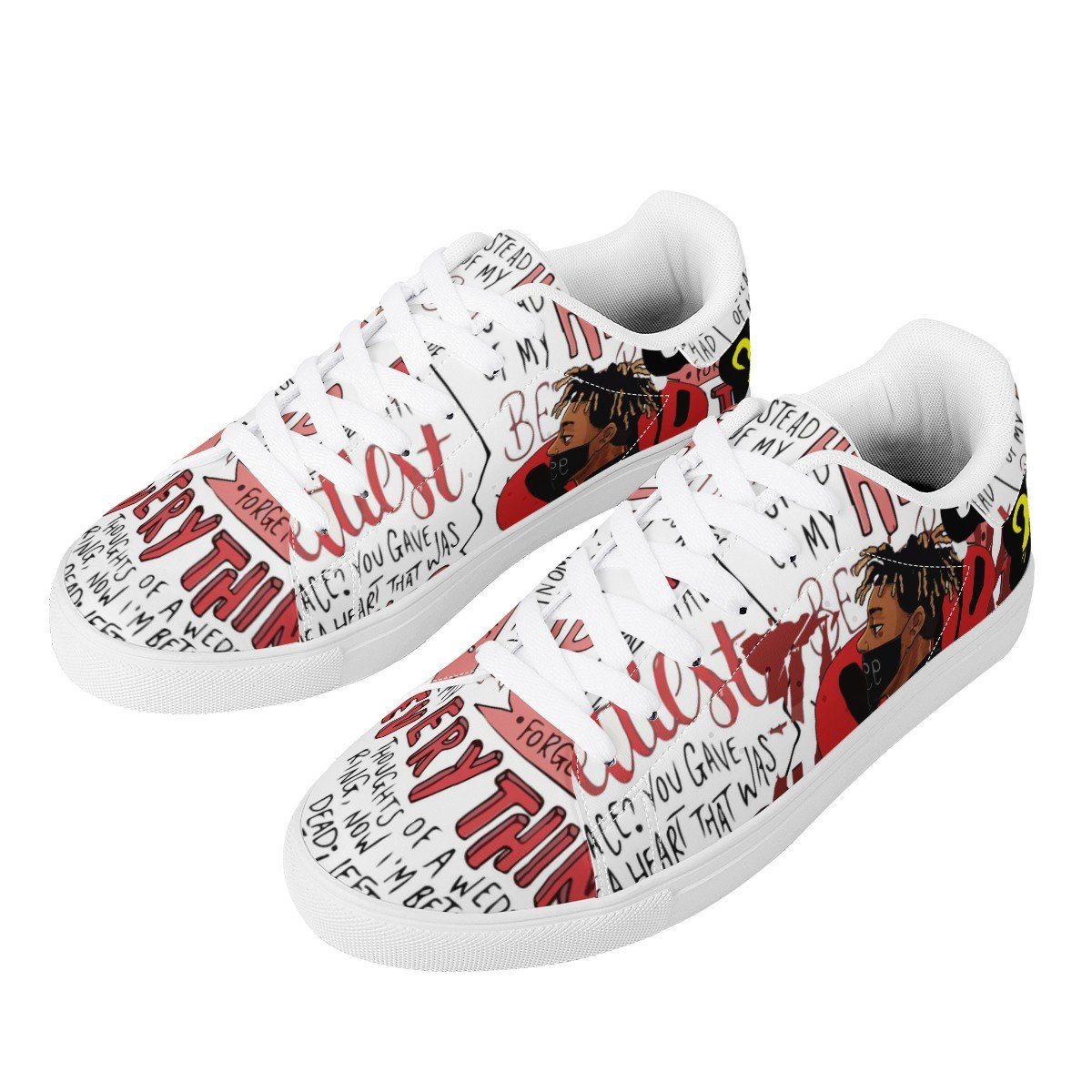 Juice Wrld 999 Low Top Leather Sneaker Stan Smith, Rapper, Juice Wrld noxfan 