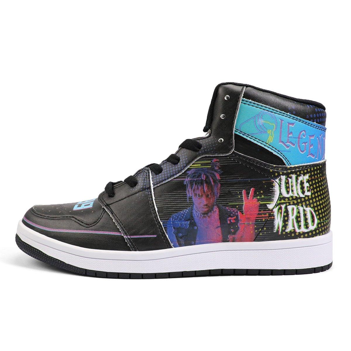 Juice Wrld High Top Leather Sneaker Custom Jordan 1, Rapper, Juice Wrld noxfan 