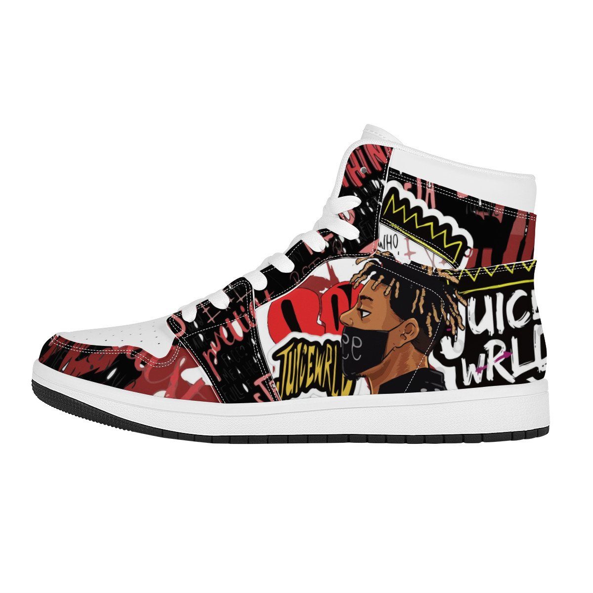 Juice Wrld High Top Leather Sneaker Custom Jordan 1, Rapper, Juice Wrld noxfan 