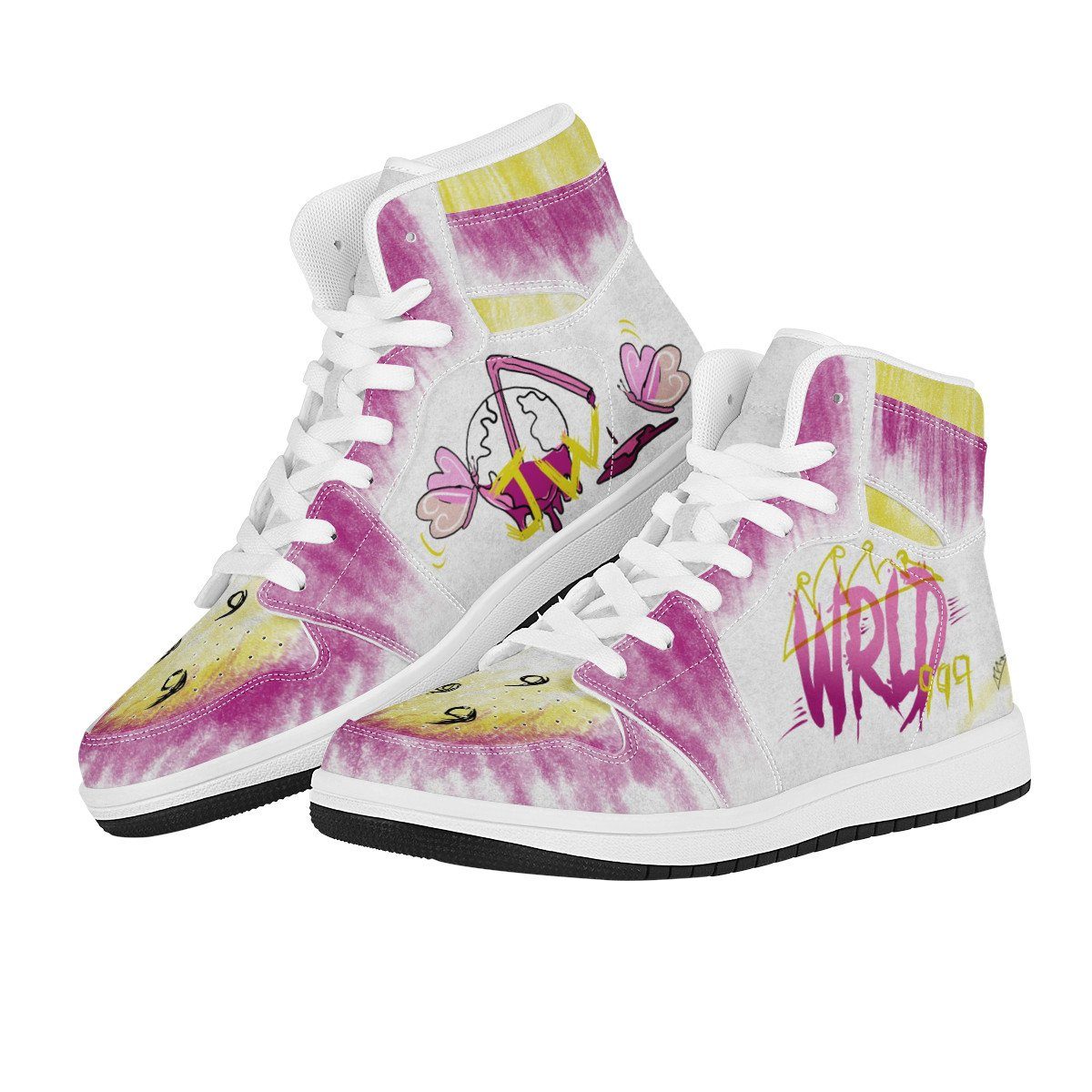 JW High Top Leather Sneaker Custom Jordan 1, Rapper, Juice Wrld, JW noxfan 