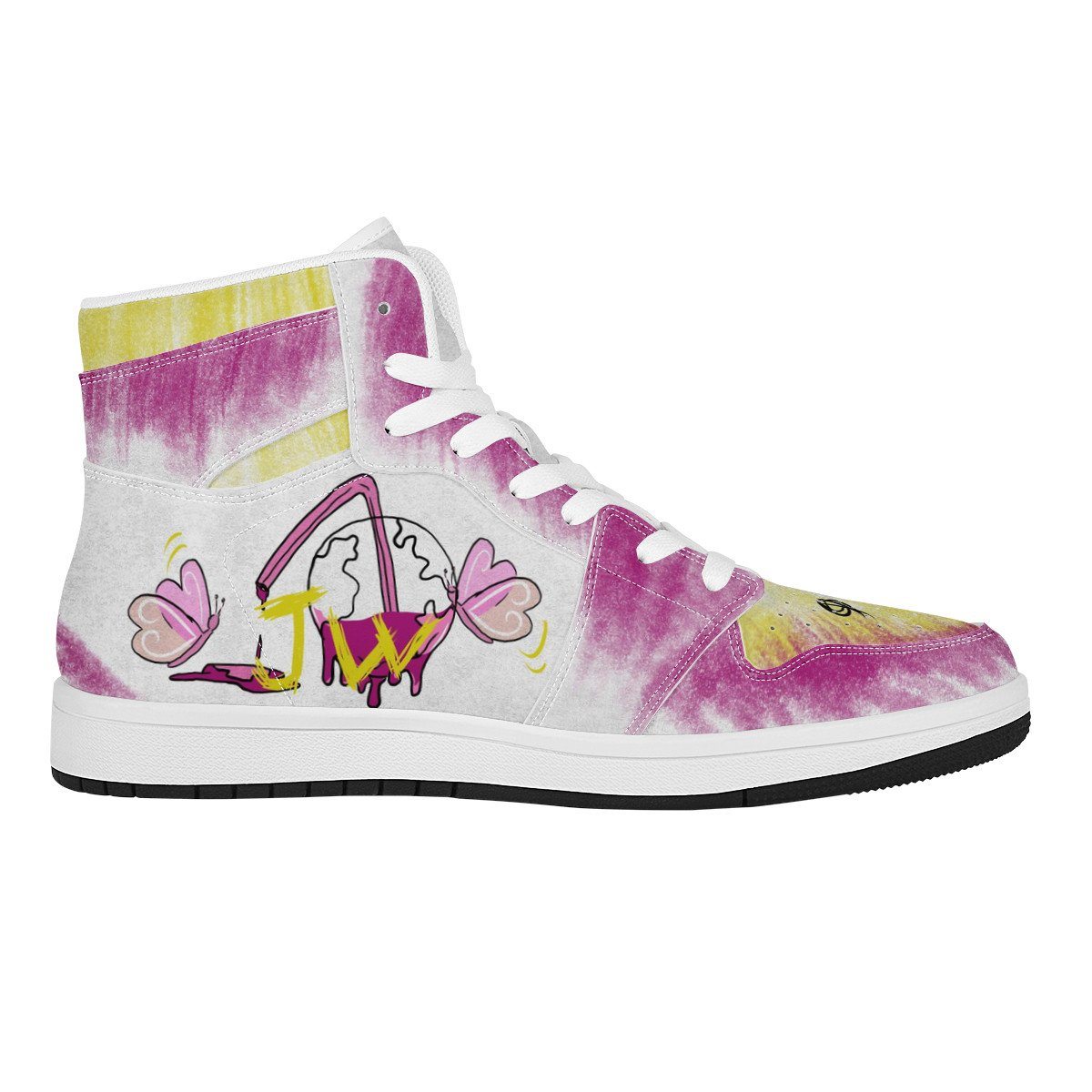 JW High Top Leather Sneaker Custom Jordan 1, Rapper, Juice Wrld, JW noxfan 