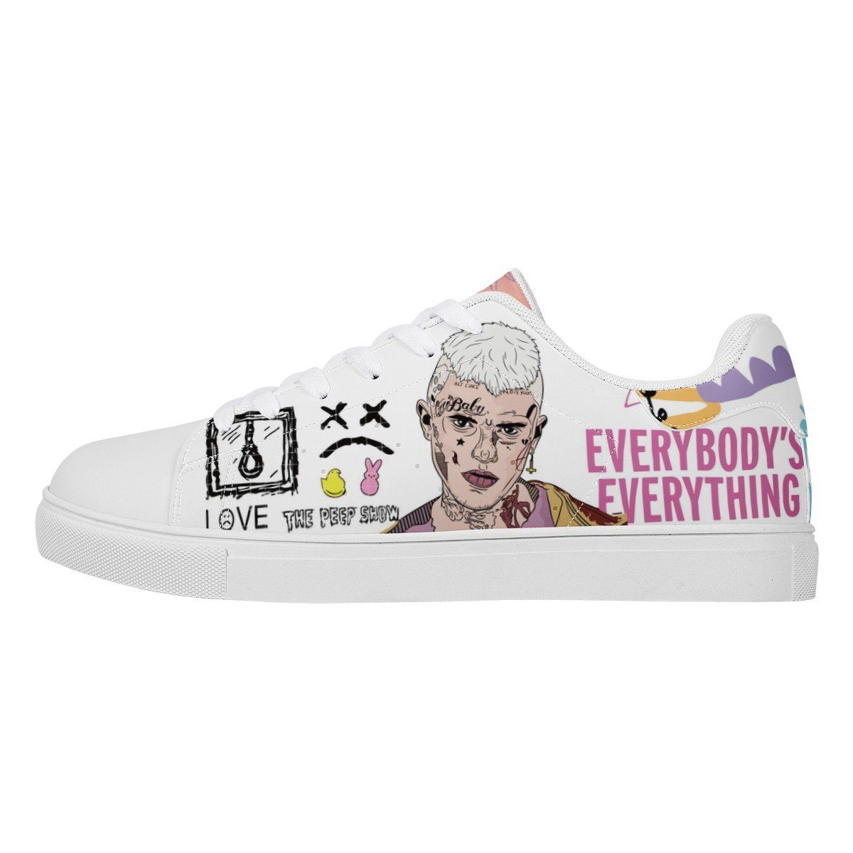 Lil Peep Low Top Sneaker Stan Smith, Rapper, Lil Peep, LP noxfan Women US6 (EU37) 