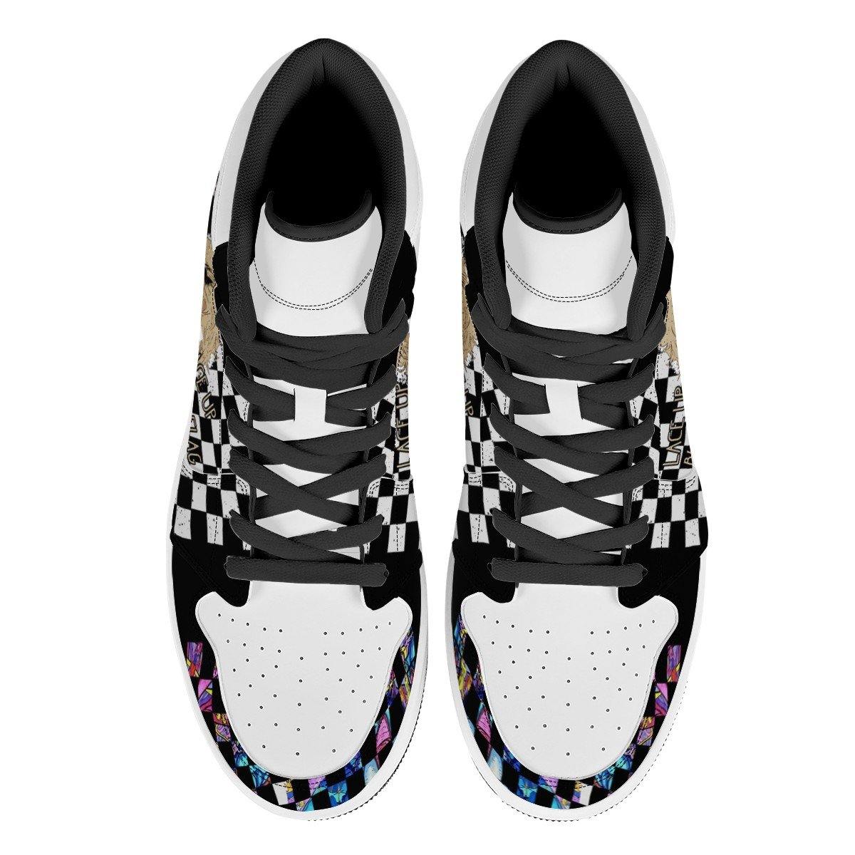 Machine Gun Kelly High Top Leather Sneaker Custom jordan 1, Rapper, Machine Gun Kelly noxfan 