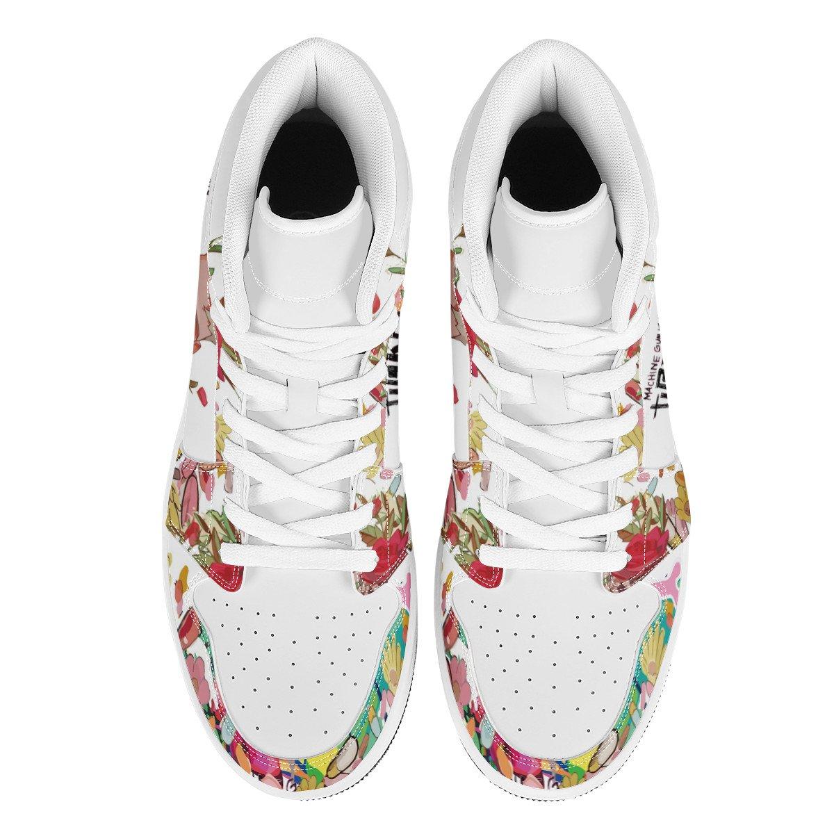 Machine Gun Kelly High Top Leather Sneaker Custom Jordan 1, Rapper, Machine Gun Kelly noxfan 