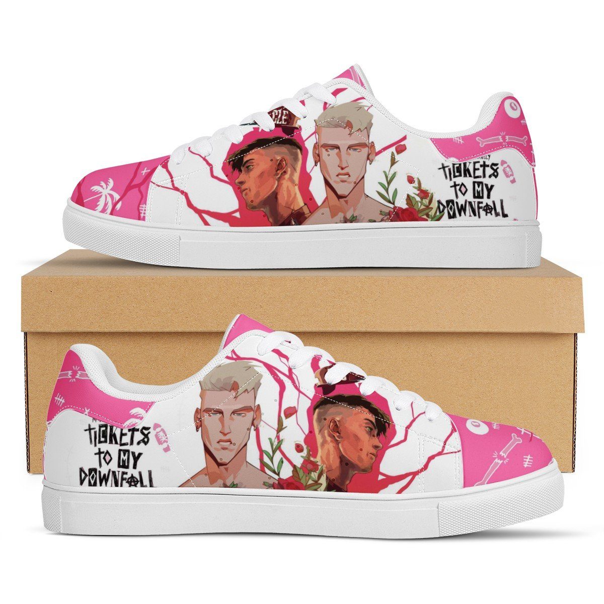 Machine Gun Kelly Low Top Sneaker Stan Smith, Rapper, Machine Gun Kelly noxfan Women US5.5 (EU36) 