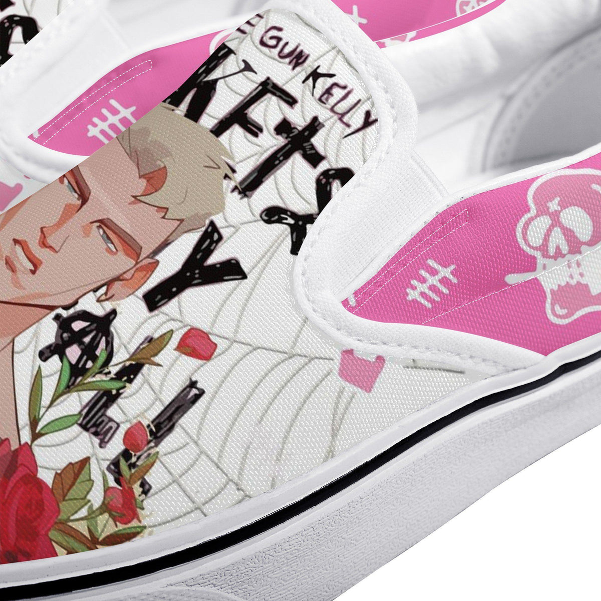 Machine Gun Kelly Custom Vans Slip On Shoes