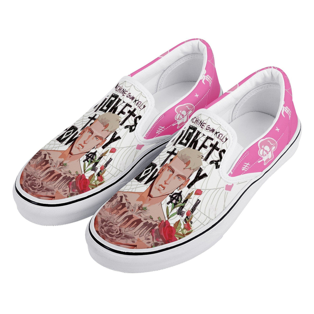 Machine Gun Kelly Custom Vans Slip On Shoes
