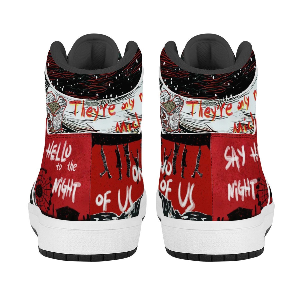 Michael Emerson High Top Leather Sneaker Custom Jordan 1, Horror, The Lost Boys noxfan 