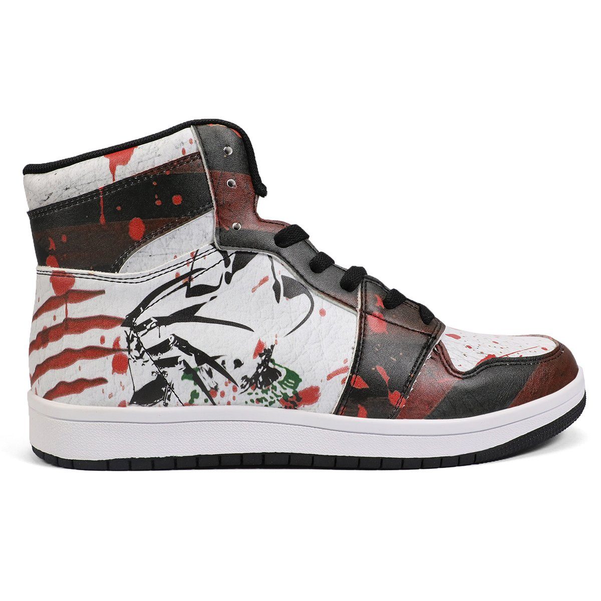 Never Sleep Again High Top Leather Sneaker Custom Jordan 1, Horror, A Nightmare On Elm Street noxfan 