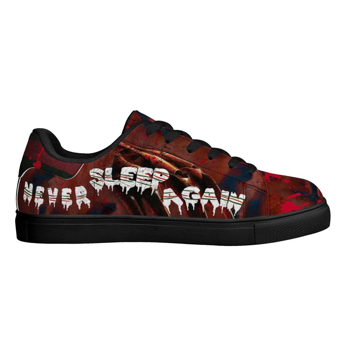 Never Sleep Again Low Top Sneaker Stan Smith, Horror, Freddy Krueger noxfan 