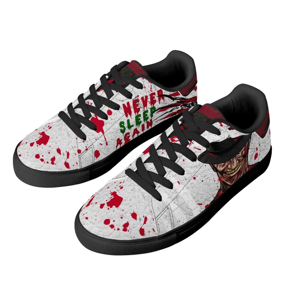 Never Sleep Again Low Top Sneaker Stan Smith, Horror, Freddy Krueger noxfan 
