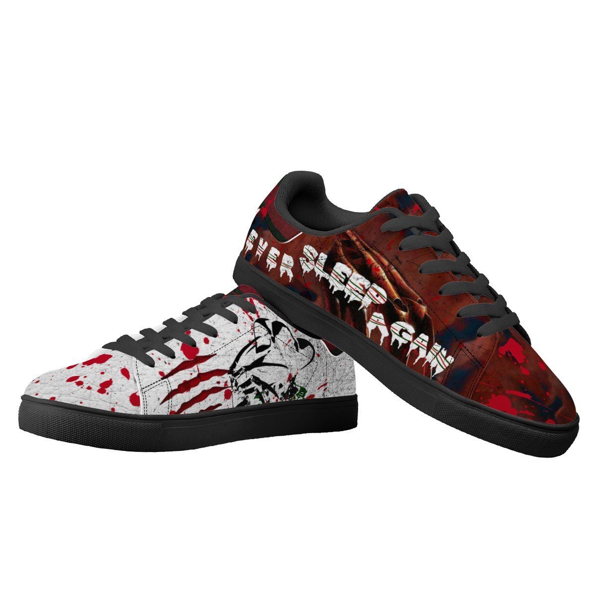 Never Sleep Again Low Top Sneaker Stan Smith, Horror, Freddy Krueger noxfan 
