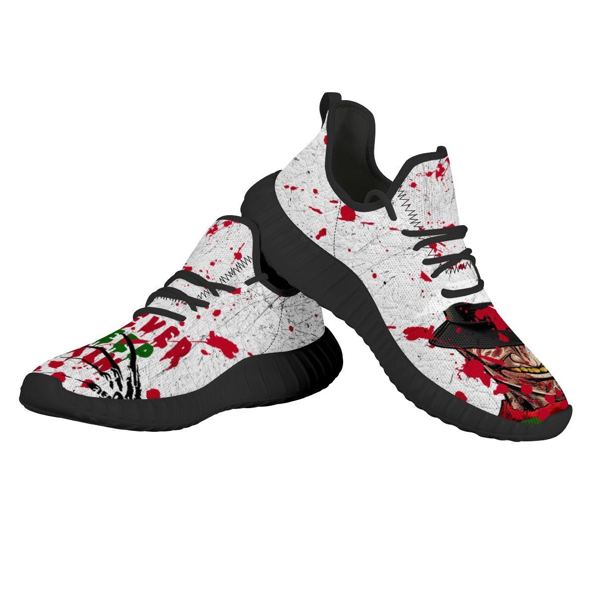 Never Sleep Again Mesh Knit Sneaker Yeezy, Horror, Freddy Krueger noxfan 