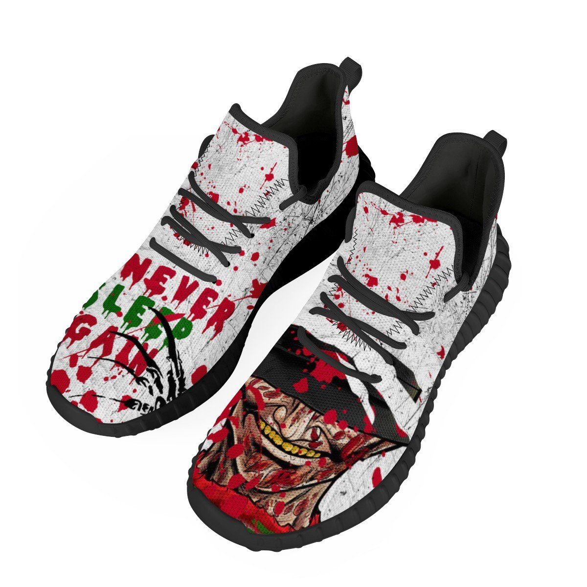 Never Sleep Again Mesh Knit Sneaker Yeezy, Horror, Freddy Krueger noxfan 