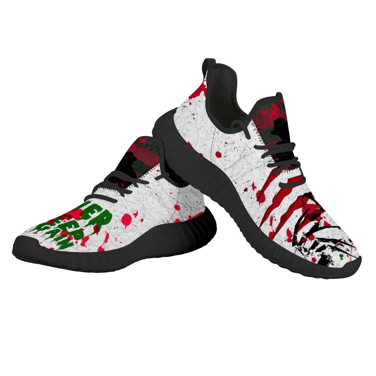 Never Sleep Again Mesh Knit Sneaker Yeezy, Horror, Freddy Krueger noxfan 
