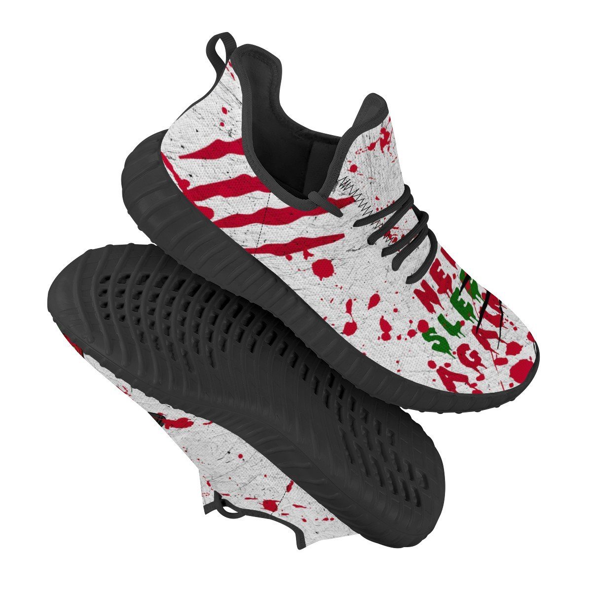 Never Sleep Again Mesh Knit Sneaker Yeezy, Horror, Freddy Krueger noxfan 
