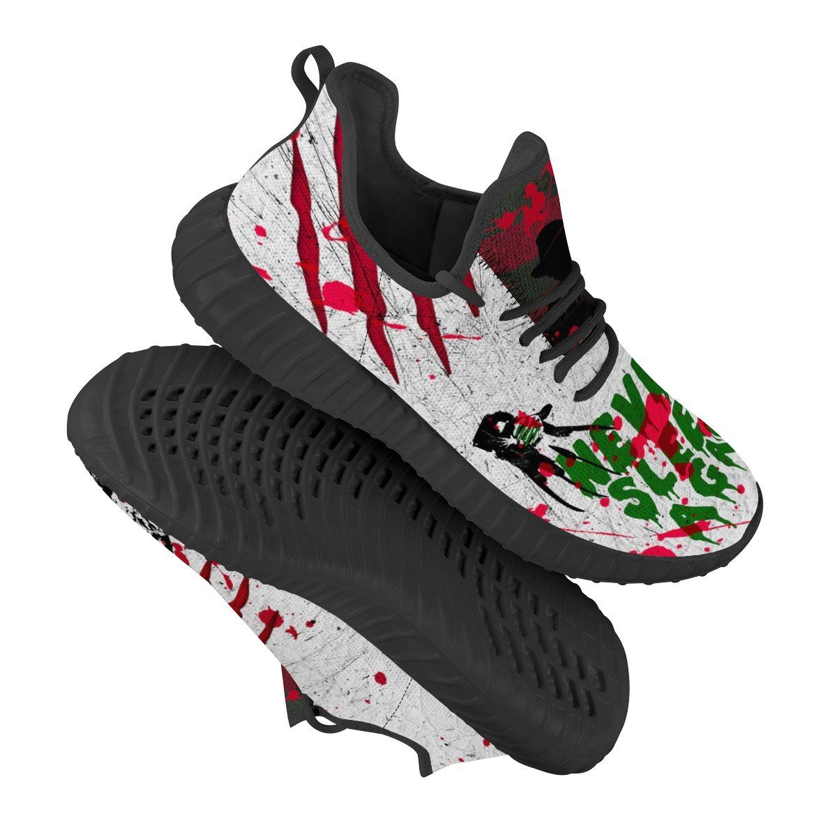 Never Sleep Again Mesh Knit Sneaker Yeezy, Horror, Freddy Krueger noxfan 