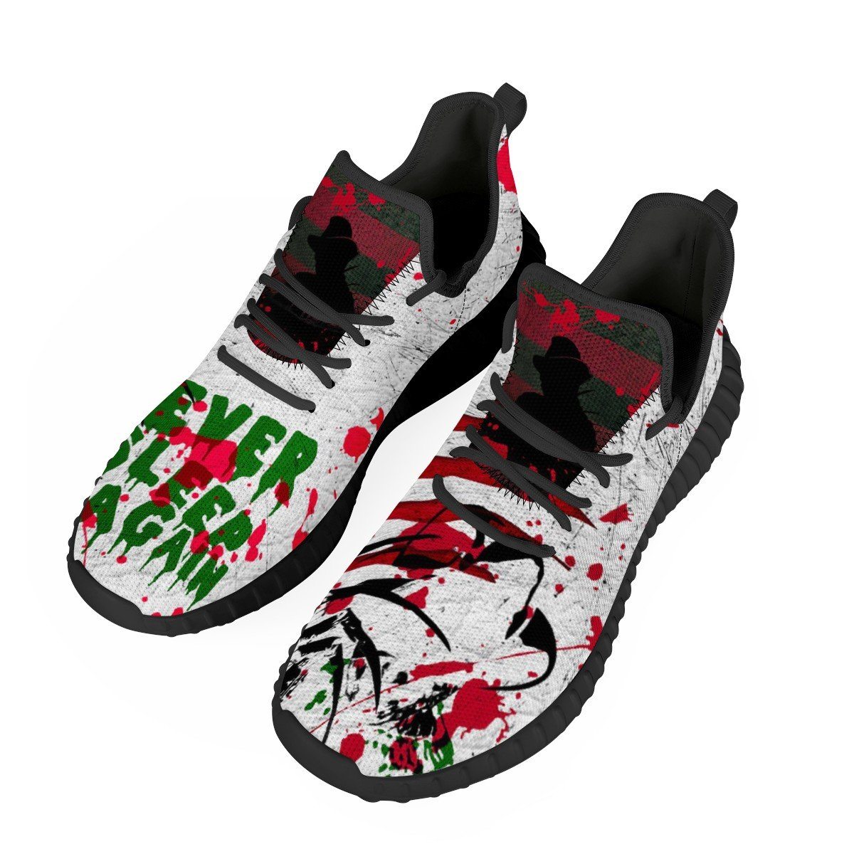 Never Sleep Again Mesh Knit Sneaker Yeezy, Horror, Freddy Krueger noxfan 