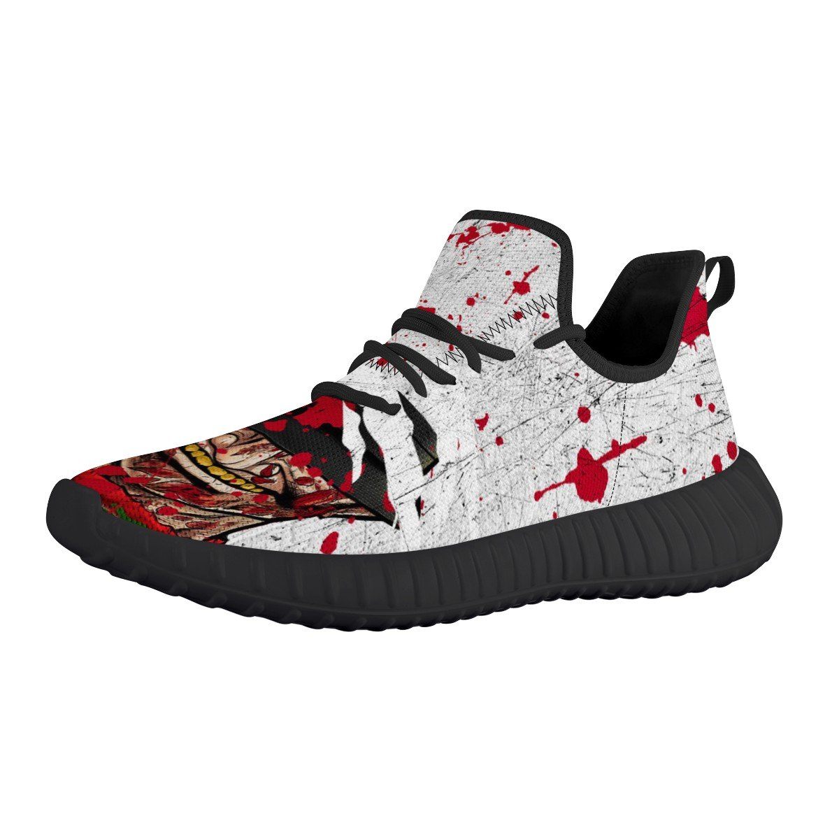 Never Sleep Again Mesh Knit Sneaker Yeezy, Horror, Freddy Krueger noxfan Women US5 (EU35) 