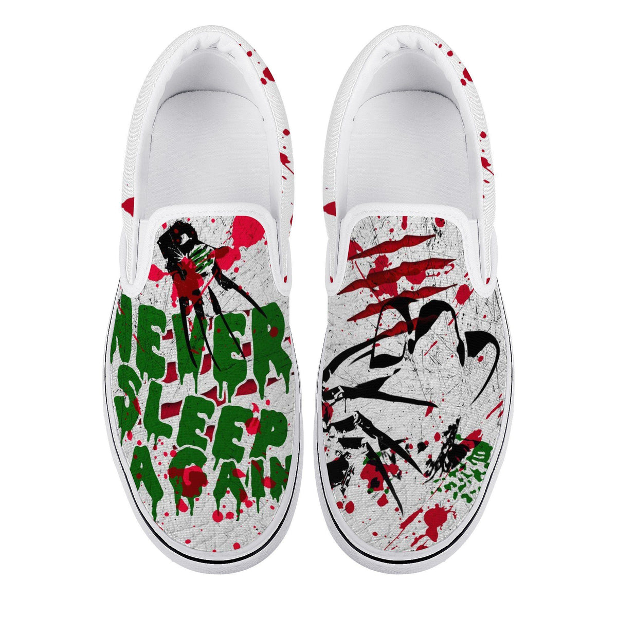 A Nightmare On Elm Street Custom Vans Slip On Shoes
